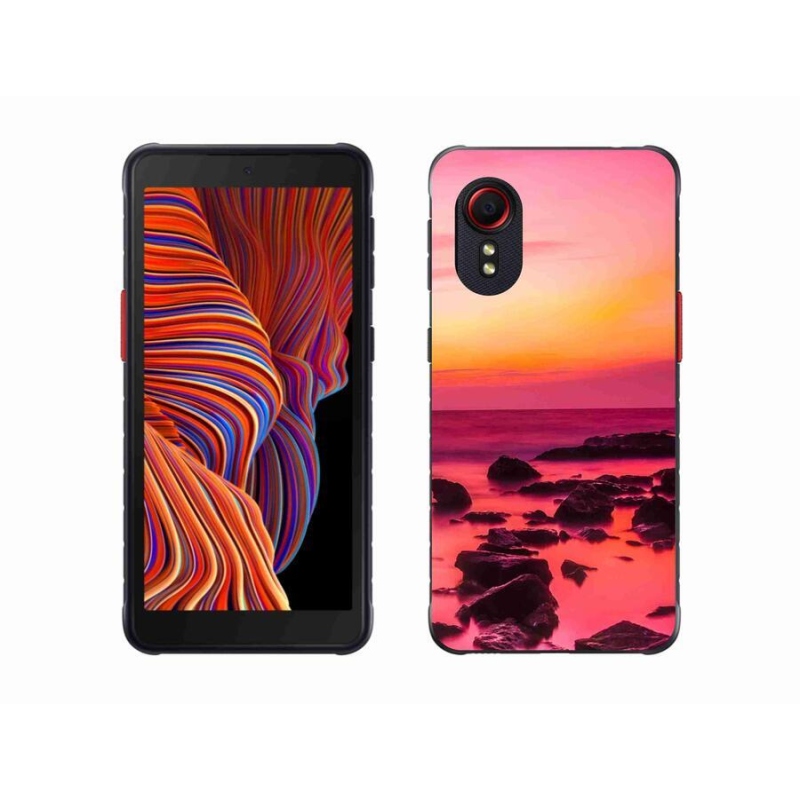 Gélový kryt mmCase na mobil Samsung Galaxy Xcover 5 - more a žiara