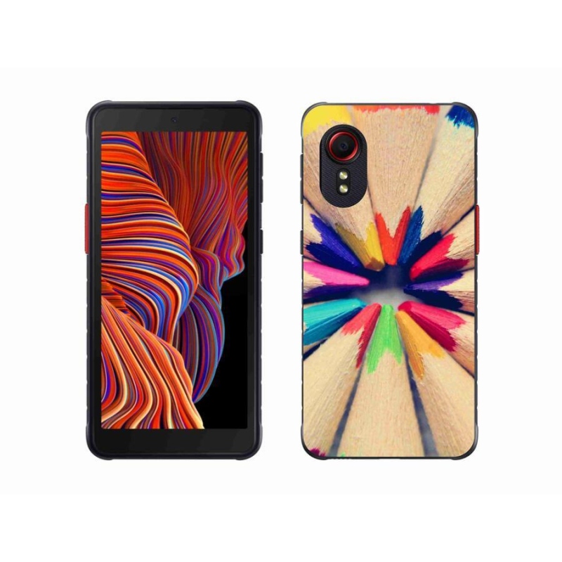 Gélový kryt mmCase na mobil Samsung Galaxy Xcover 5 - pastelky