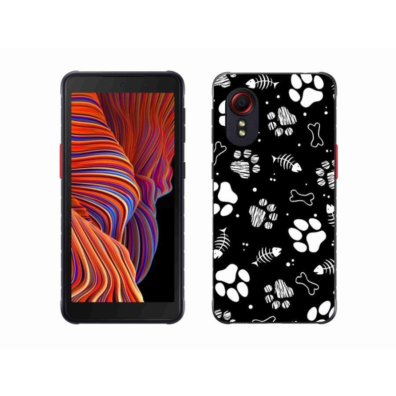 Gélový kryt mmCase na mobil Samsung Galaxy Xcover 5 - psie labky