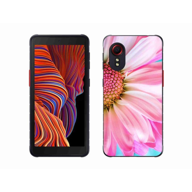 Gélový kryt mmCase na mobil Samsung Galaxy Xcover 5 - ružová kvetina