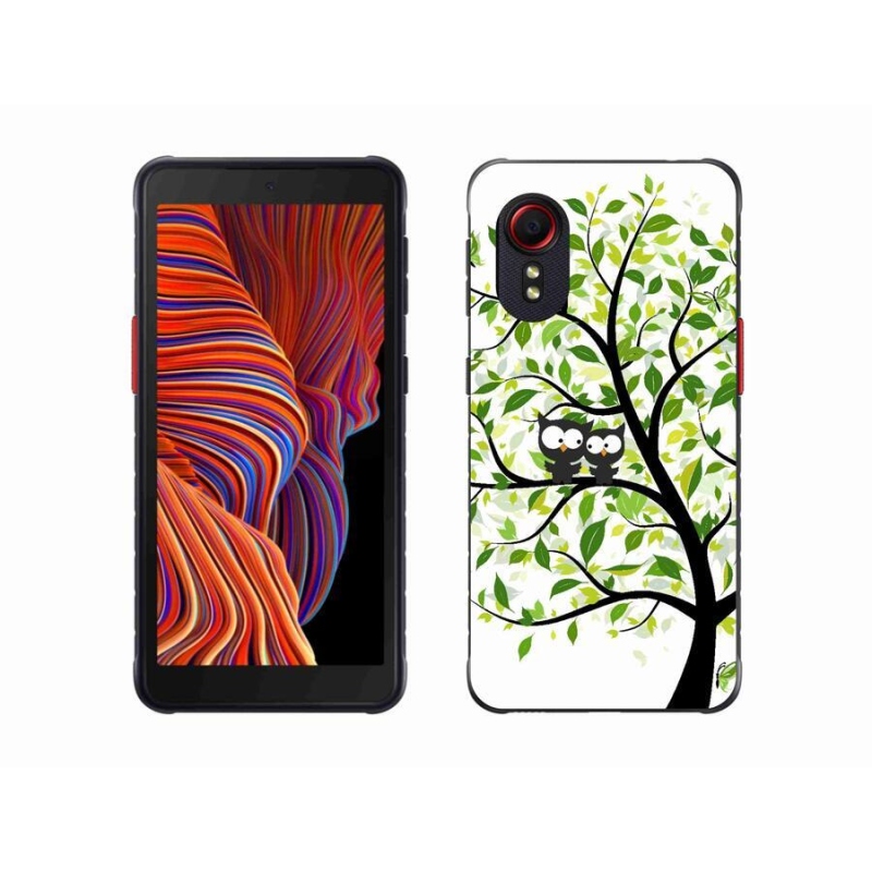 Gélový kryt mmCase na mobil Samsung Galaxy Xcover 5 - malej sovy na strome