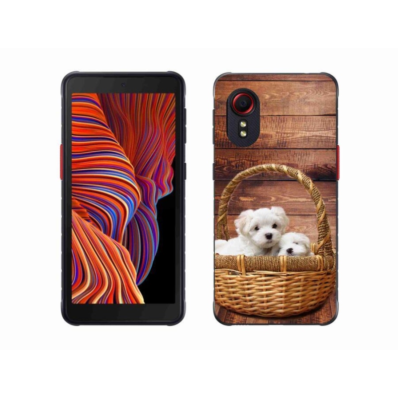 Gélový kryt mmCase na mobil Samsung Galaxy Xcover 5 - šteniatka