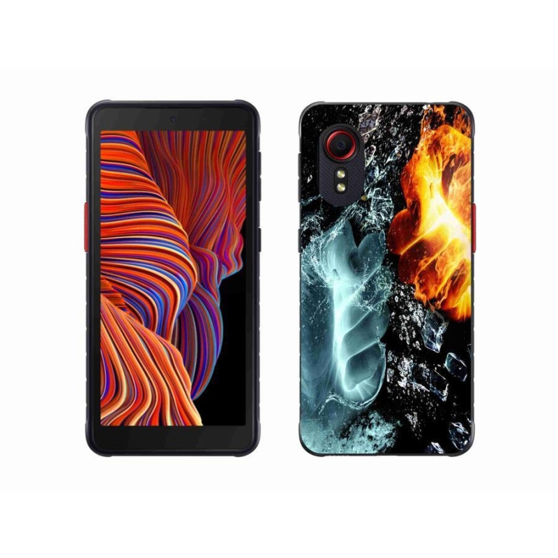 Gélový kryt mmCase na mobil Samsung Galaxy Xcover 5 - voda a oheň