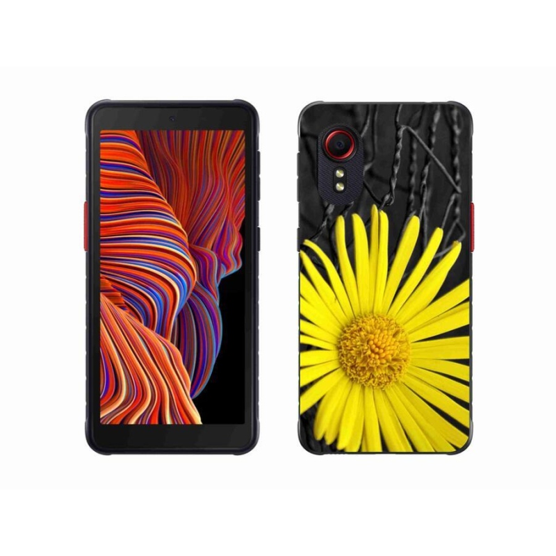 Gélový kryt mmCase na mobil Samsung Galaxy Xcover 5 - žltý kvet