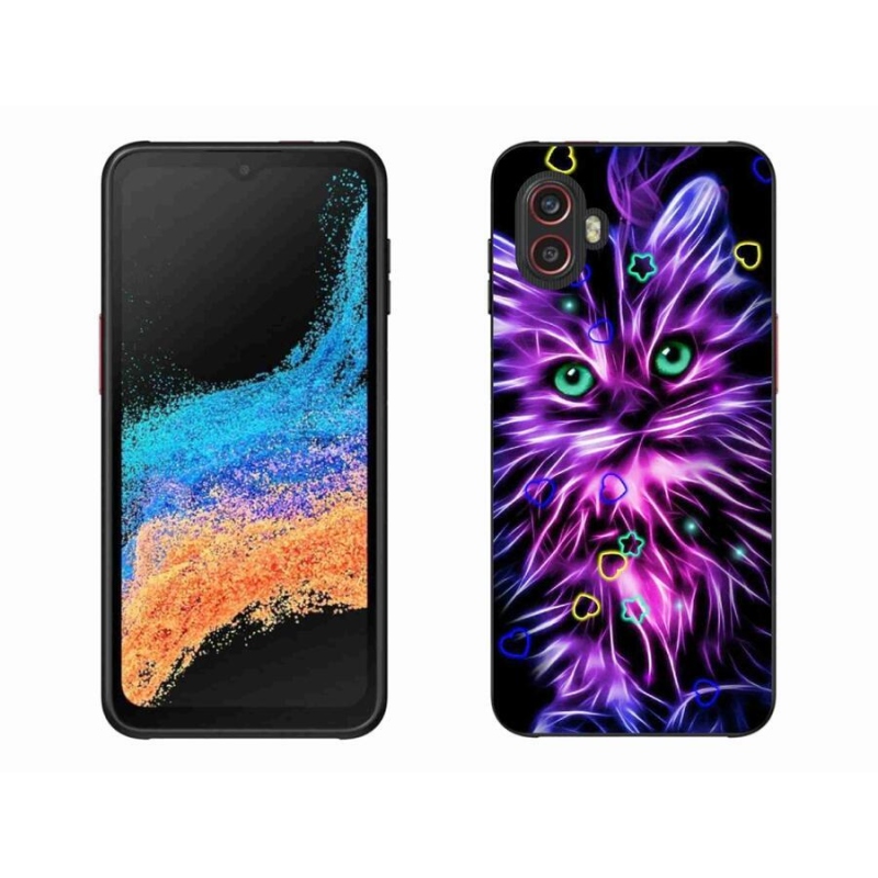 Gélový kryt mmCase na mobil Samsung Galaxy Xcover 6 Pro - abstraktná mačka