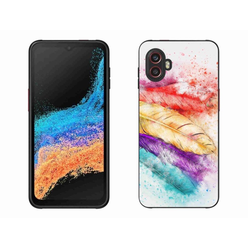 Gélový kryt mmCase na mobil Samsung Galaxy Xcover 6 Pro - farebné perie