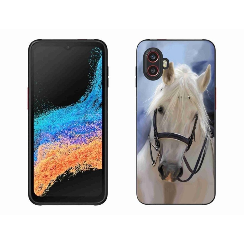 Gélový kryt mmCase na mobil Samsung Galaxy Xcover 6 Pro - biely kôň