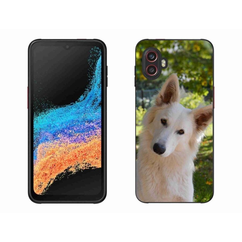 Gélový kryt mmCase na mobil Samsung Galaxy Xcover 6 Pro - biely švajčiarsky ovčiak 1