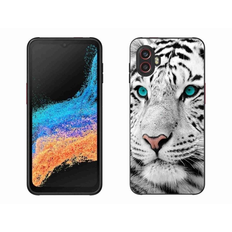 Gélový kryt mmCase na mobil Samsung Galaxy Xcover 6 Pro - biely tiger