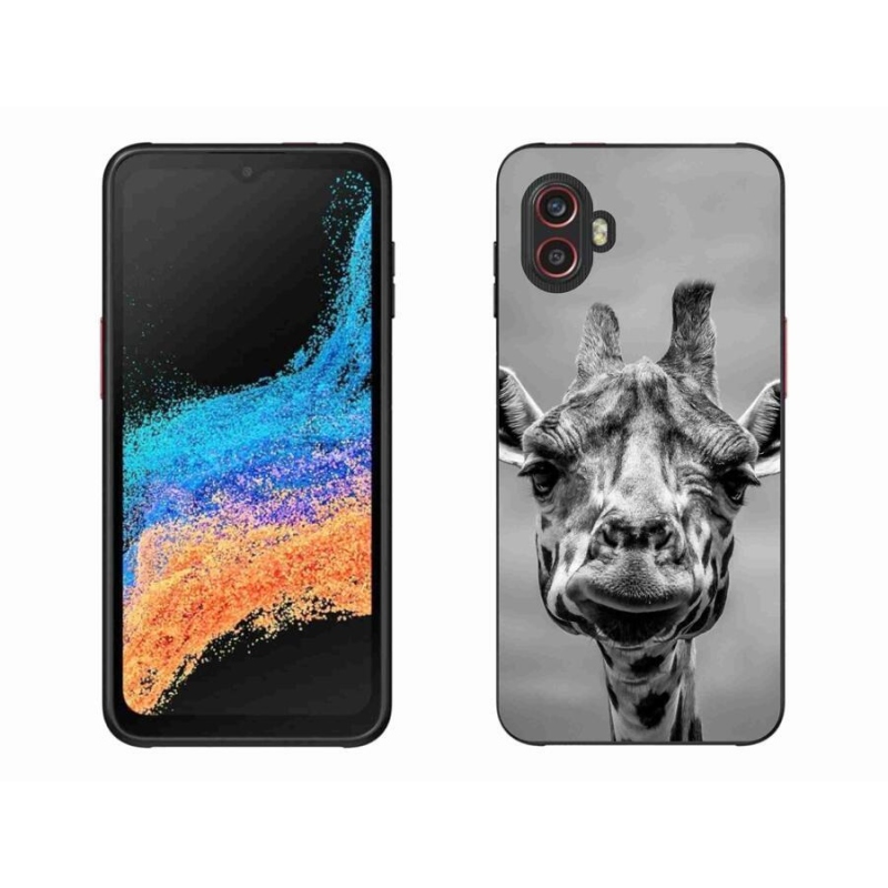 Gélový kryt mmCase na mobil Samsung Galaxy Xcover 6 Pro - čiernobiela žirafa