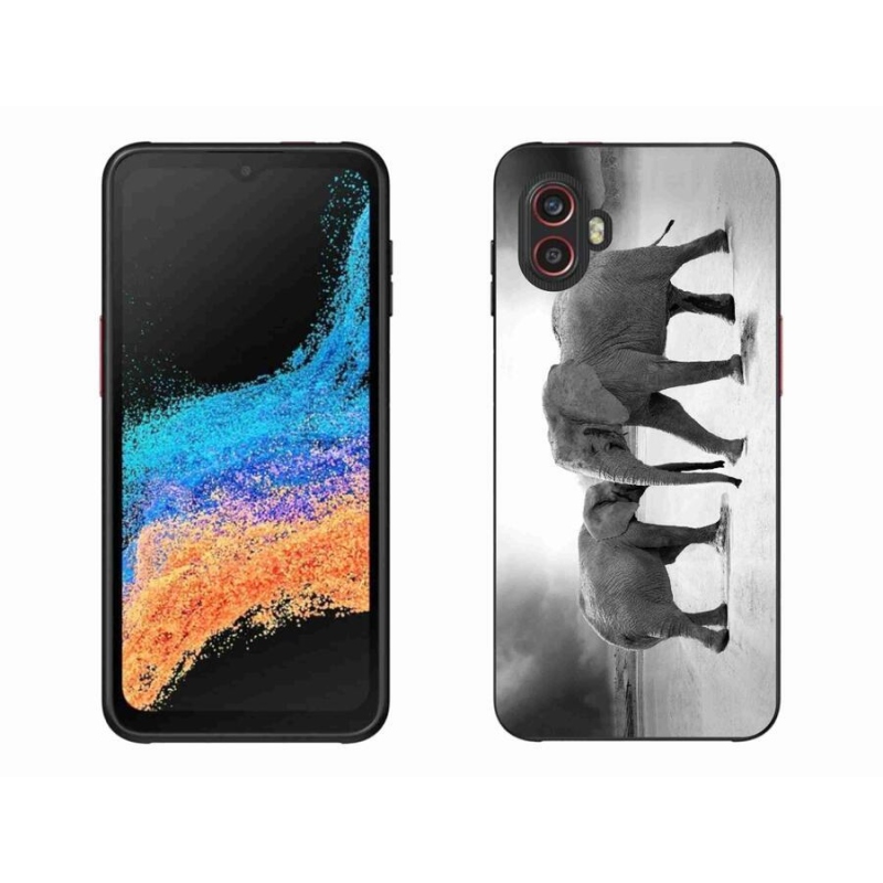 Gélový kryt mmCase na mobil Samsung Galaxy Xcover 6 Pro - čiernobieli slony