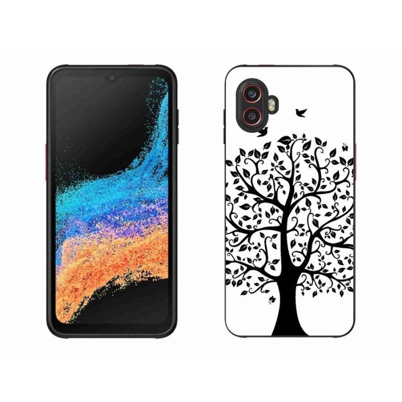 Gélový kryt mmCase na mobil Samsung Galaxy Xcover 6 Pro - čiernobiely strom