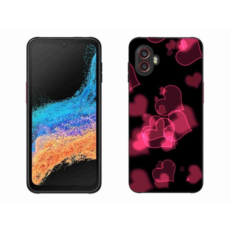 Gélový kryt mmCase na mobil Samsung Galaxy Xcover 6 Pro - červené srdiečka