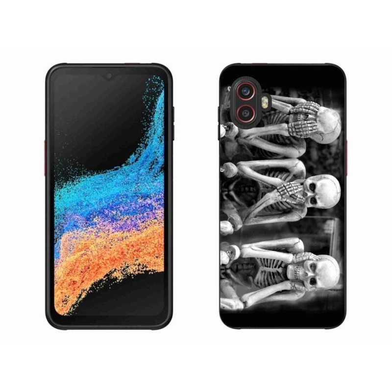 Gélový kryt mmCase na mobil Samsung Galaxy Xcover 6 Pro - kostlivci