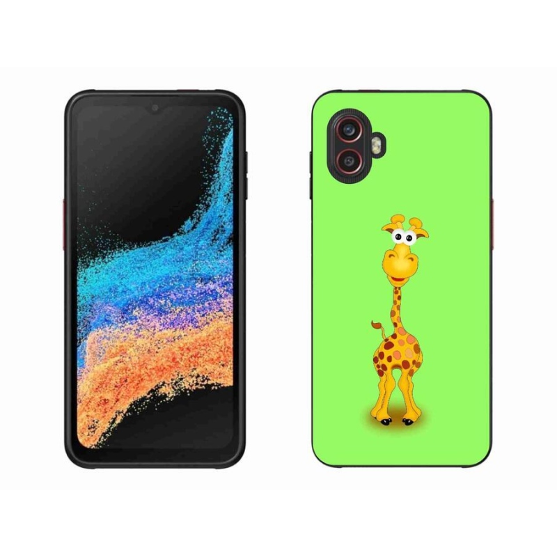 Gélový kryt mmCase na mobil Samsung Galaxy Xcover 6 Pro - kreslená žirafa