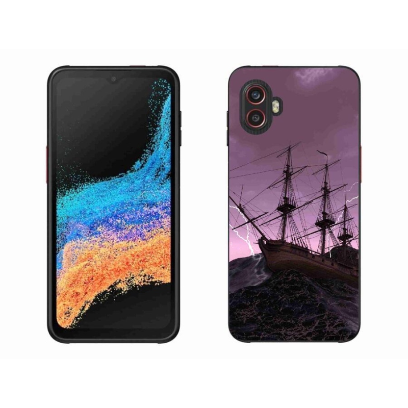 Gélový kryt mmCase na mobil Samsung Galaxy Xcover 6 Pro - loď v búrke