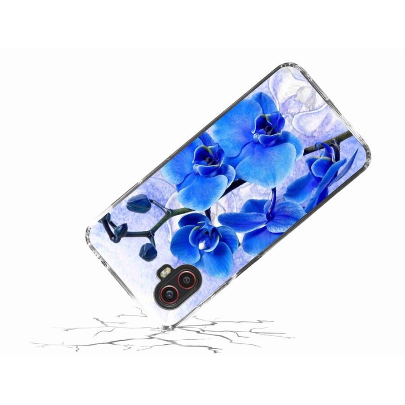 Gélový kryt mmCase na mobil Samsung Galaxy Xcover 6 Pro - modré kvety