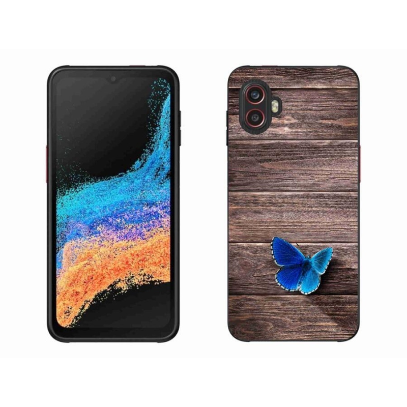 Gélový kryt mmCase na mobil Samsung Galaxy Xcover 6 Pro - modrý motýľ 1