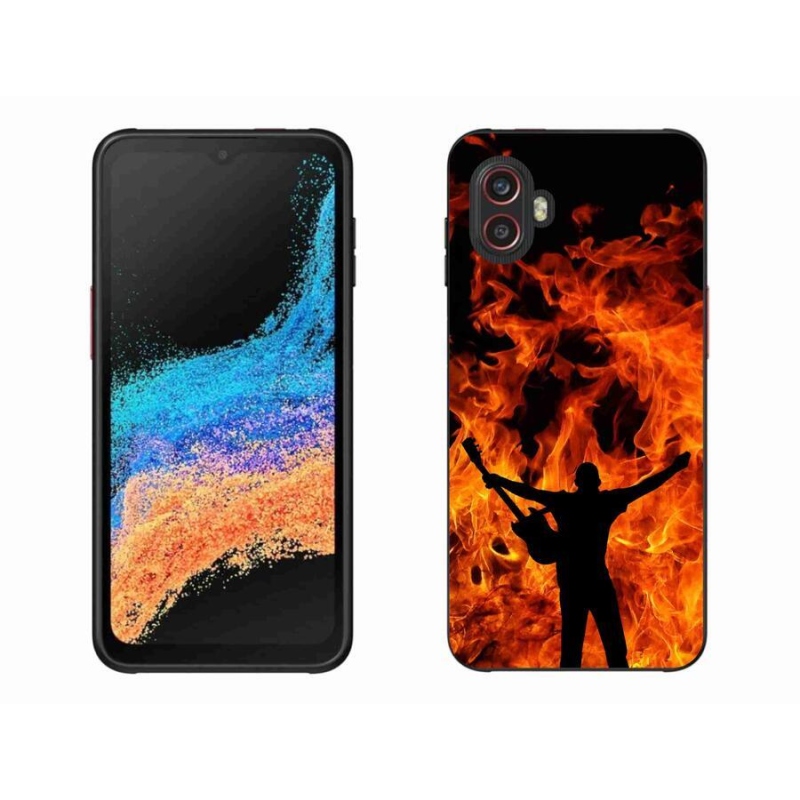 Gélový kryt mmCase na mobil Samsung Galaxy Xcover 6 Pro - muzikant a oheň