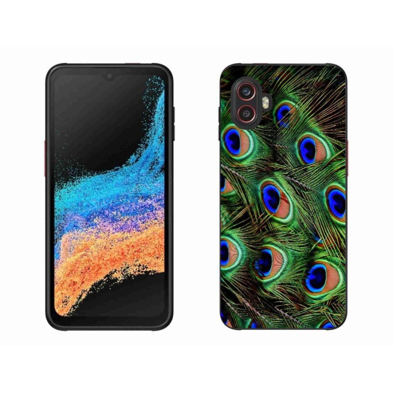 Gélový kryt mmCase na mobil Samsung Galaxy Xcover 6 Pro - pávie perie