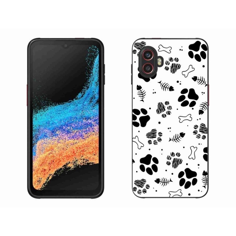 Gélový kryt mmCase na mobil Samsung Galaxy Xcover 6 Pro - psie labky 1