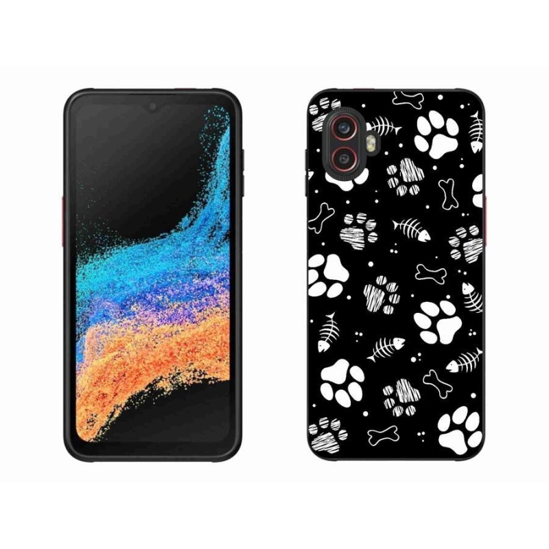 Gélový kryt mmCase na mobil Samsung Galaxy Xcover 6 Pro - psie labky