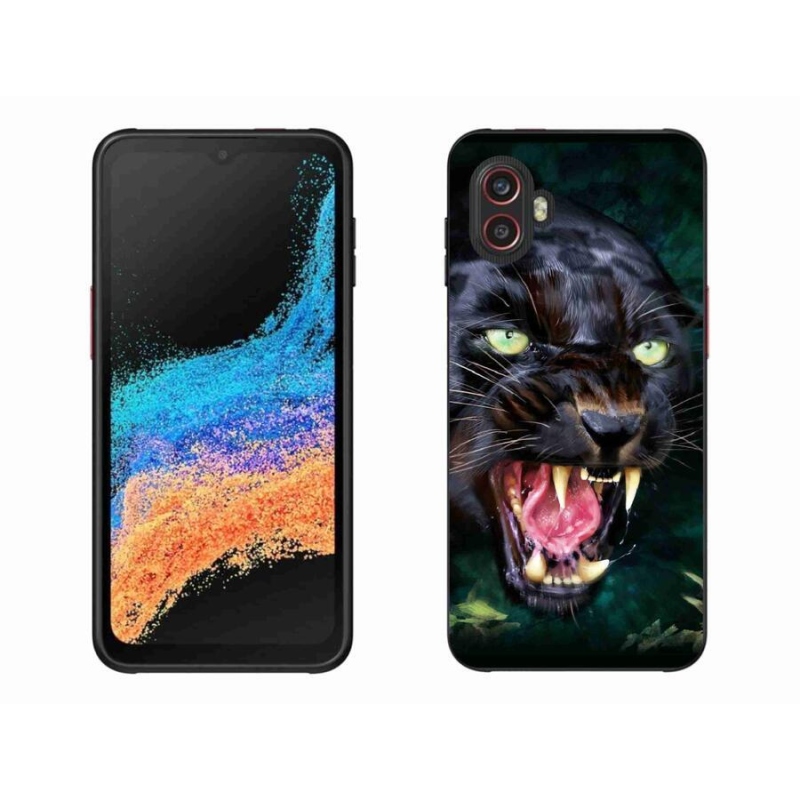 Gélový kryt mmCase na mobil Samsung Galaxy Xcover 6 Pro - rozzúrený čierny panter