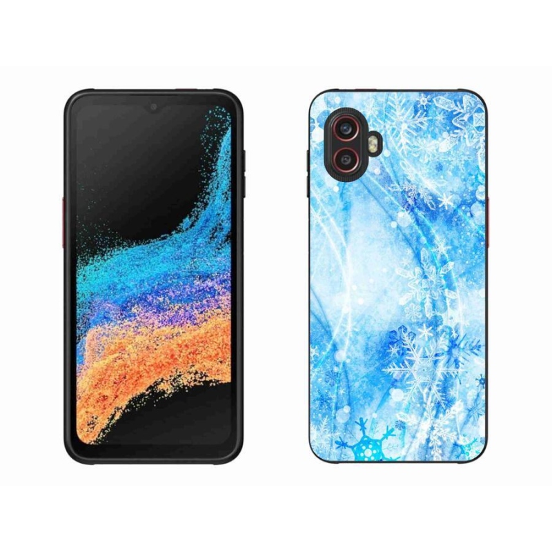 Gélový kryt mmCase na mobil Samsung Galaxy Xcover 6 Pro - snehové vločky