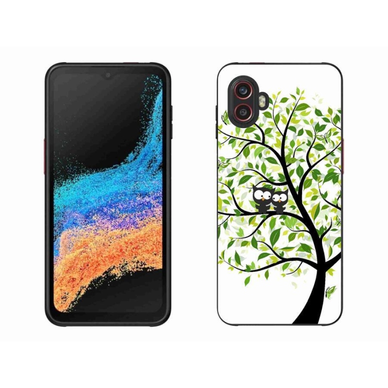 Gélový kryt mmCase na mobil Samsung Galaxy Xcover 6 Pro - sovičky na strome