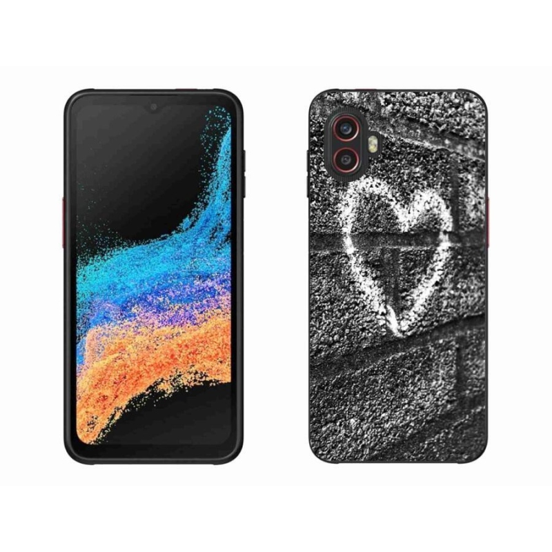 Gélový kryt mmCase na mobil Samsung Galaxy Xcover 6 Pro - srdce na stene