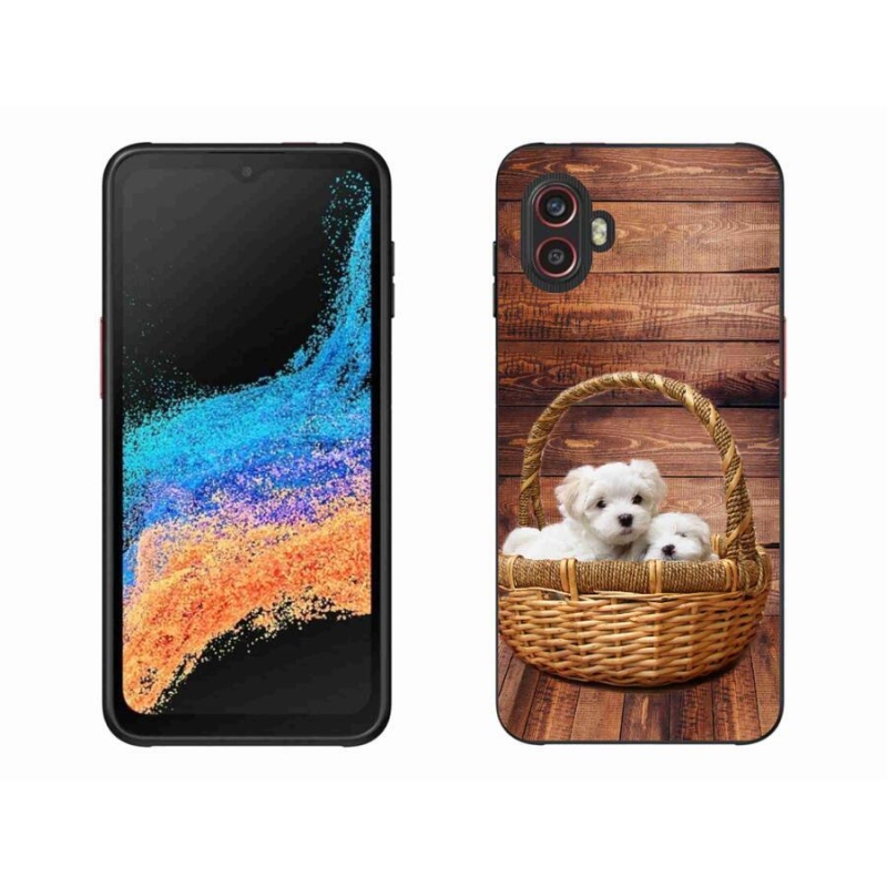 Gélový kryt mmCase na mobil Samsung Galaxy Xcover 6 Pro - šteniatka