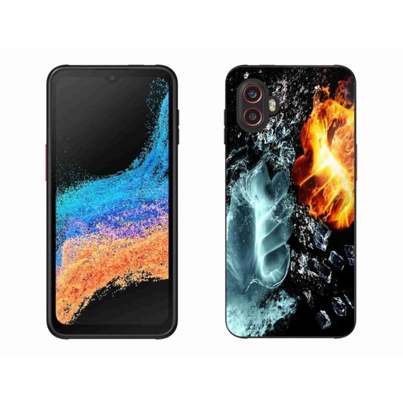 Gélový kryt mmCase na mobil Samsung Galaxy Xcover 6 Pro - voda a oheň