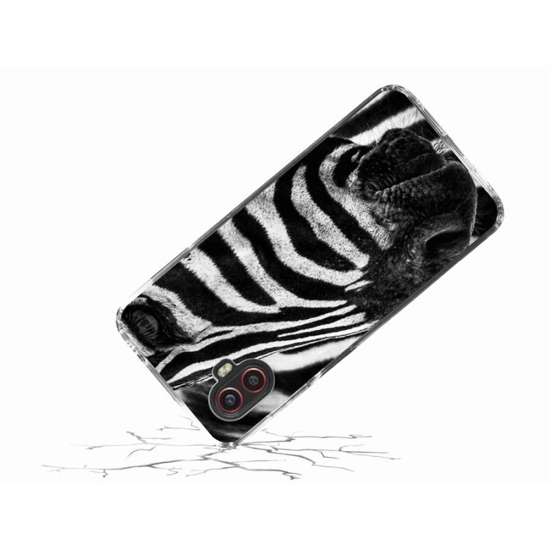 Gélový kryt mmCase na mobil Samsung Galaxy Xcover 6 Pro - zebra