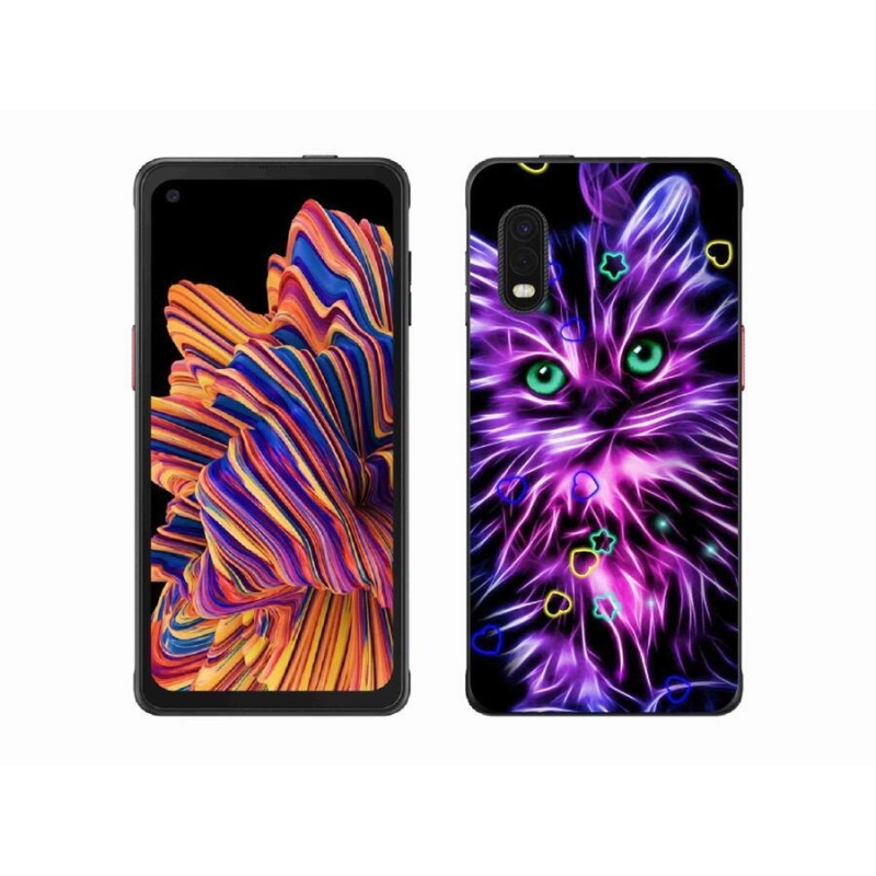 Gélový kryt mmCase na mobil Samsung Galaxy Xcover Pro - abstraktná mačka