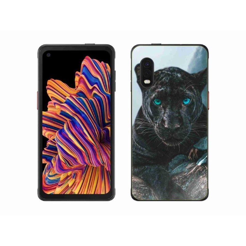 Gélový kryt mmCase na mobil Samsung Galaxy Xcover Pro - čierny panter