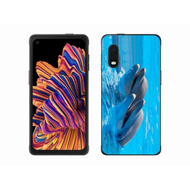 Gélový kryt mmCase na mobil Samsung Galaxy Xcover Pro - delfíny