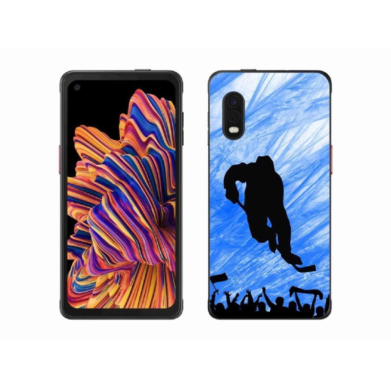 Gélový kryt mmCase na mobil Samsung Galaxy Xcover Pro - hokejový hráč