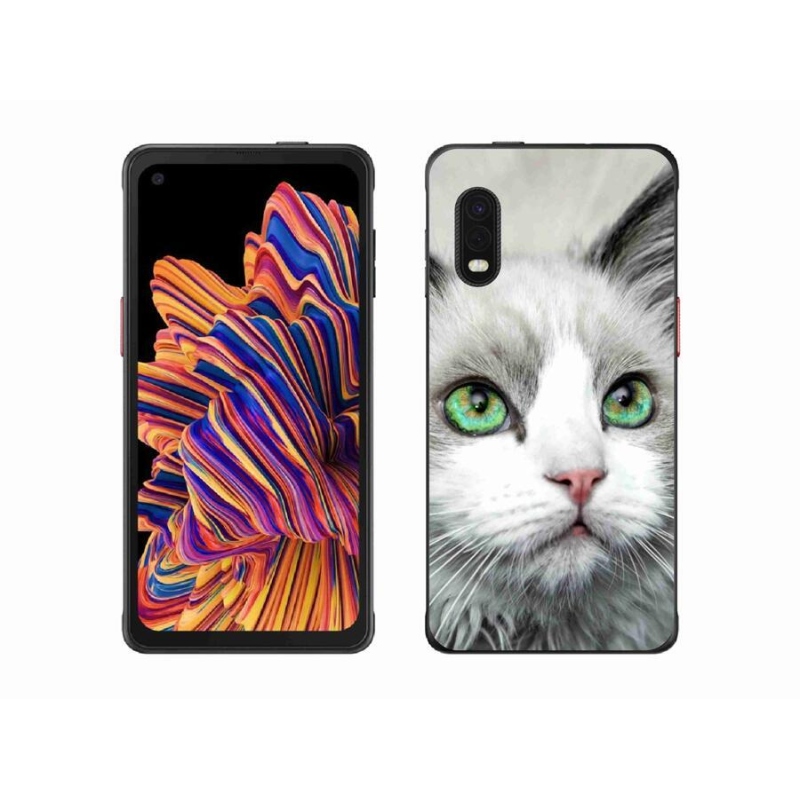 Gélový kryt mmCase na mobil Samsung Galaxy Xcover Pro - mačací pohľad