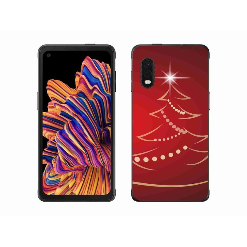 Gélový kryt mmCase na mobil Samsung Galaxy Xcover Pro - kreslený vianočný stromček