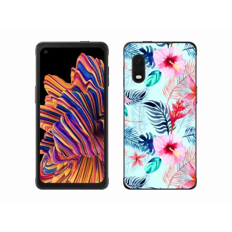 Gélový kryt mmCase na mobil Samsung Galaxy Xcover Pro - kvety