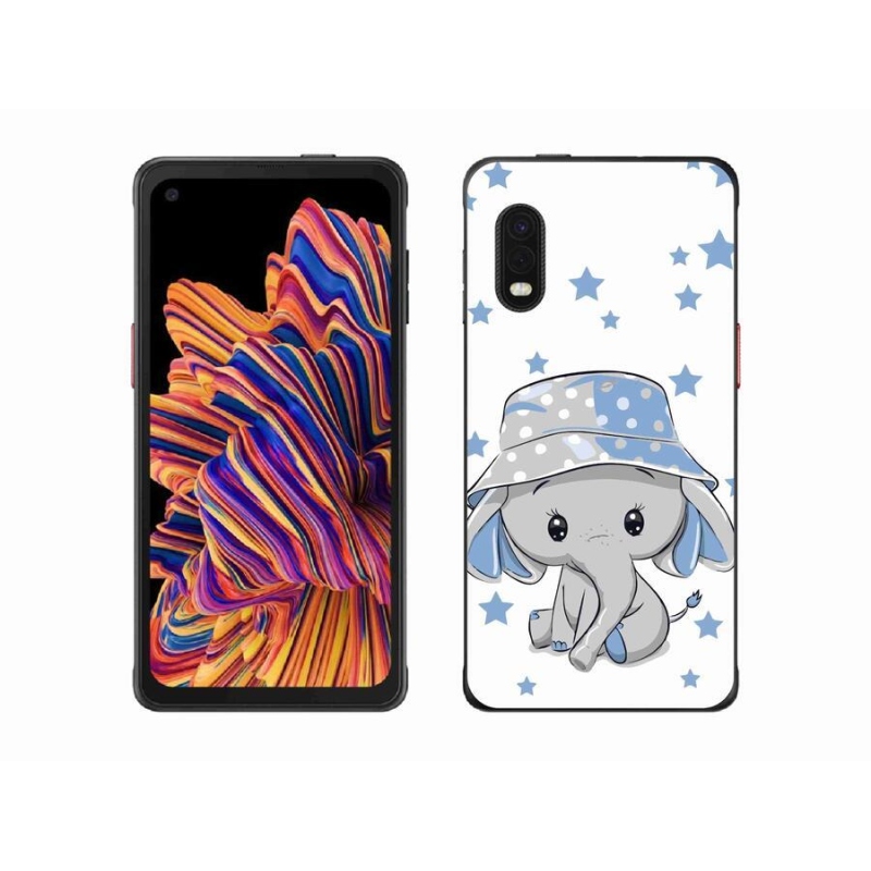 Gélový kryt mmCase na mobil Samsung Galaxy Xcover Pro - modrý slon