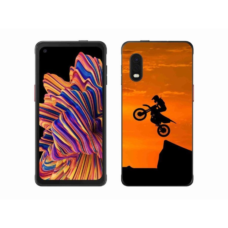 Gélový kryt mmCase na mobil Samsung Galaxy Xcover Pro - motocross