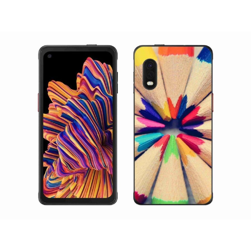 Gélový kryt mmCase na mobil Samsung Galaxy Xcover Pro - pastelky