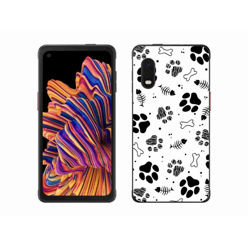 Gélový kryt mmCase na mobil Samsung Galaxy Xcover Pro - psie labky 1