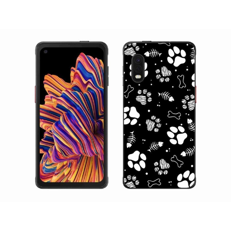 Gélový kryt mmCase na mobil Samsung Galaxy Xcover Pro - psie labky