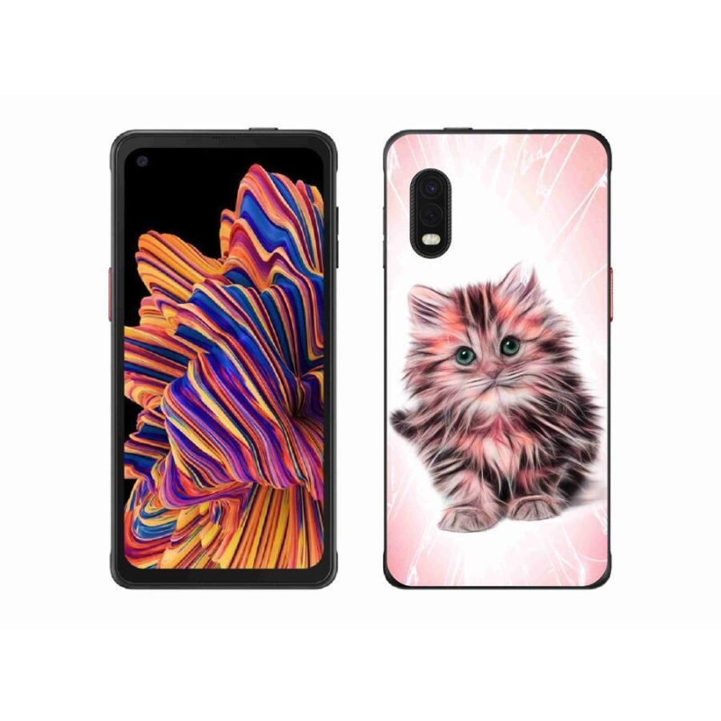 Gélový kryt mmCase na mobil Samsung Galaxy Xcover Pro - roztomilé mačiatko