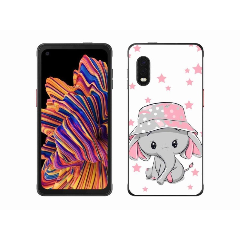 Gélový kryt mmCase na mobil Samsung Galaxy Xcover Pro - ružový slon