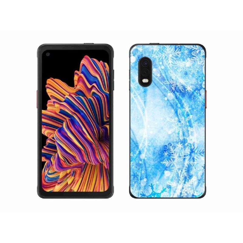 Gélový kryt mmCase na mobil Samsung Galaxy Xcover Pro - snehové vločky