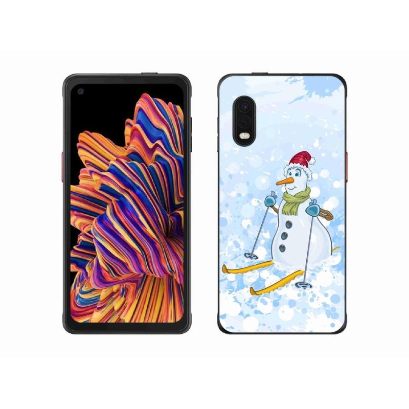 Gélový kryt mmCase na mobil Samsung Galaxy Xcover Pro - snehuliak