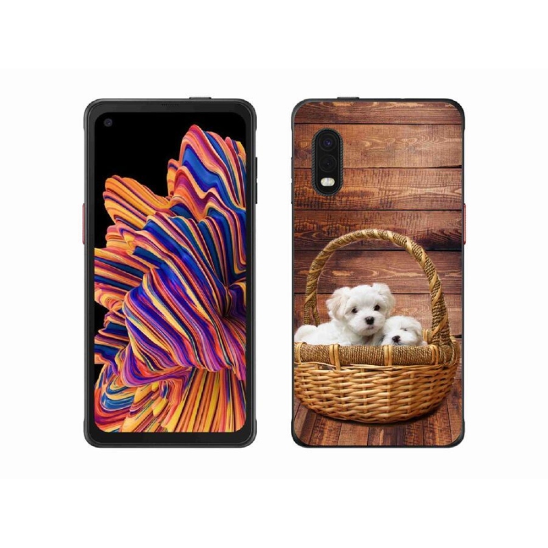 Gélový kryt mmCase na mobil Samsung Galaxy Xcover Pro - šteniatka